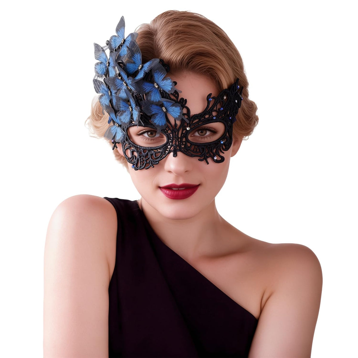 pink halloween Masquerade mask for women and girls - Mardi Gras butterfly mask for halloween Costume parties