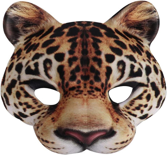 1Pcs Halloween Half Face Masquerade Masks Animal Leopard Masks for Halloween Carnival Party Dress Up Costume Props