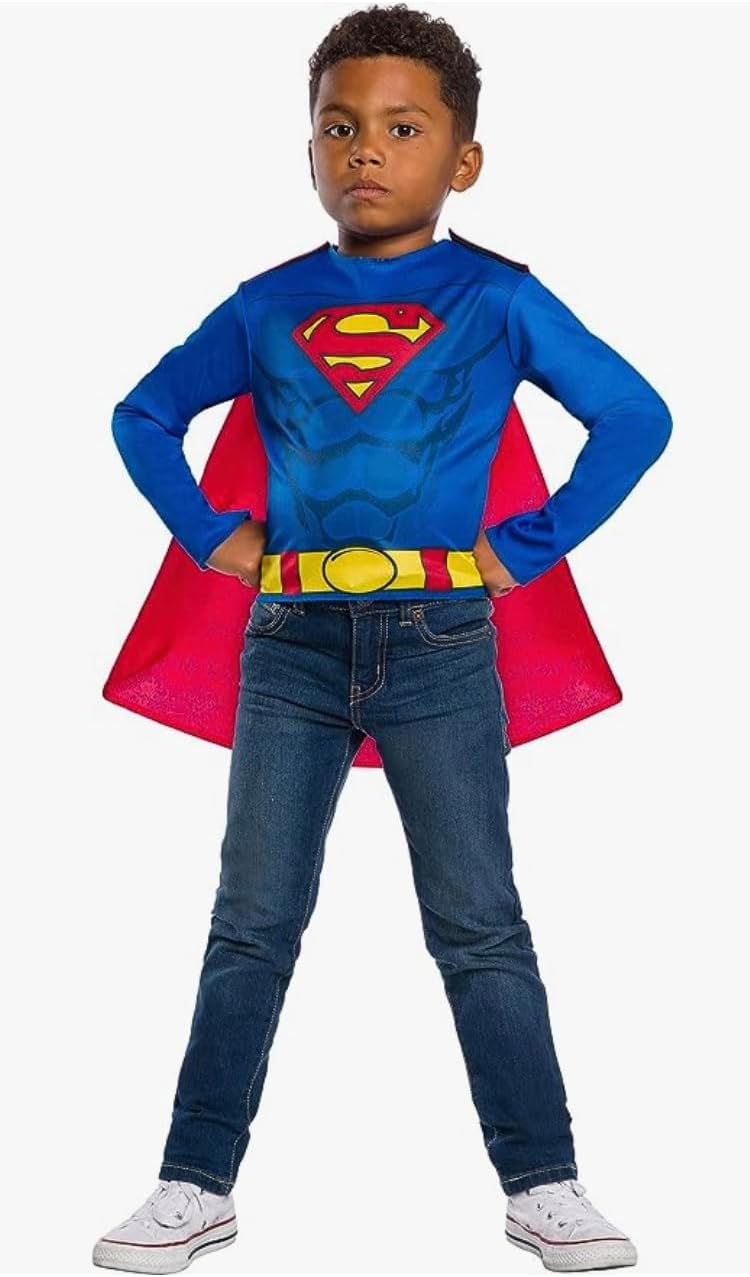 Rubies DC Comics Superheroes: Superman, The Flash, Batman & Robin Dress Up Trunk for Kids, Boy's Small