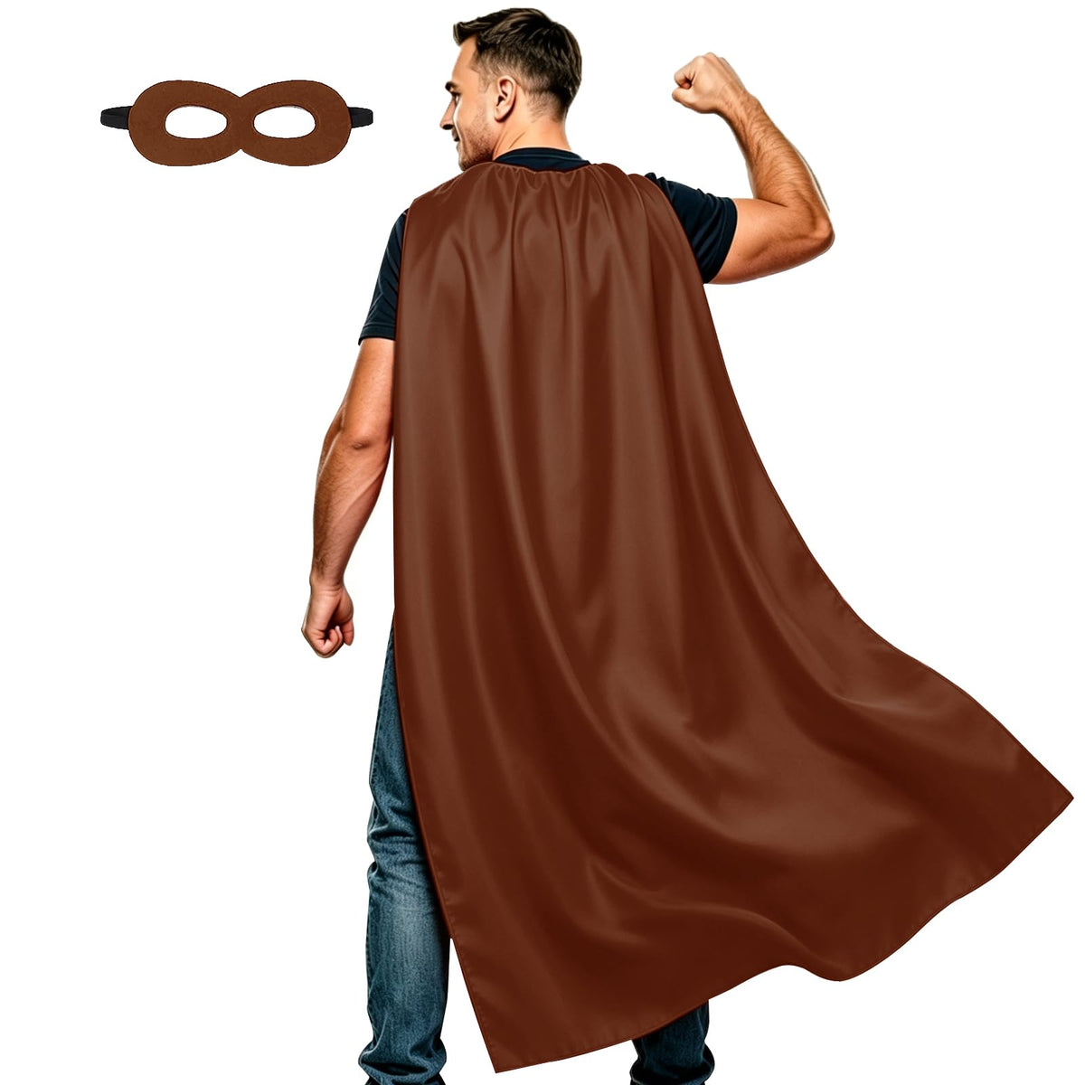 Adult Superhero Cape and Mask for Man and Woman - Halloween Vampire Capes Party Dress Up Superhero Costume Capes