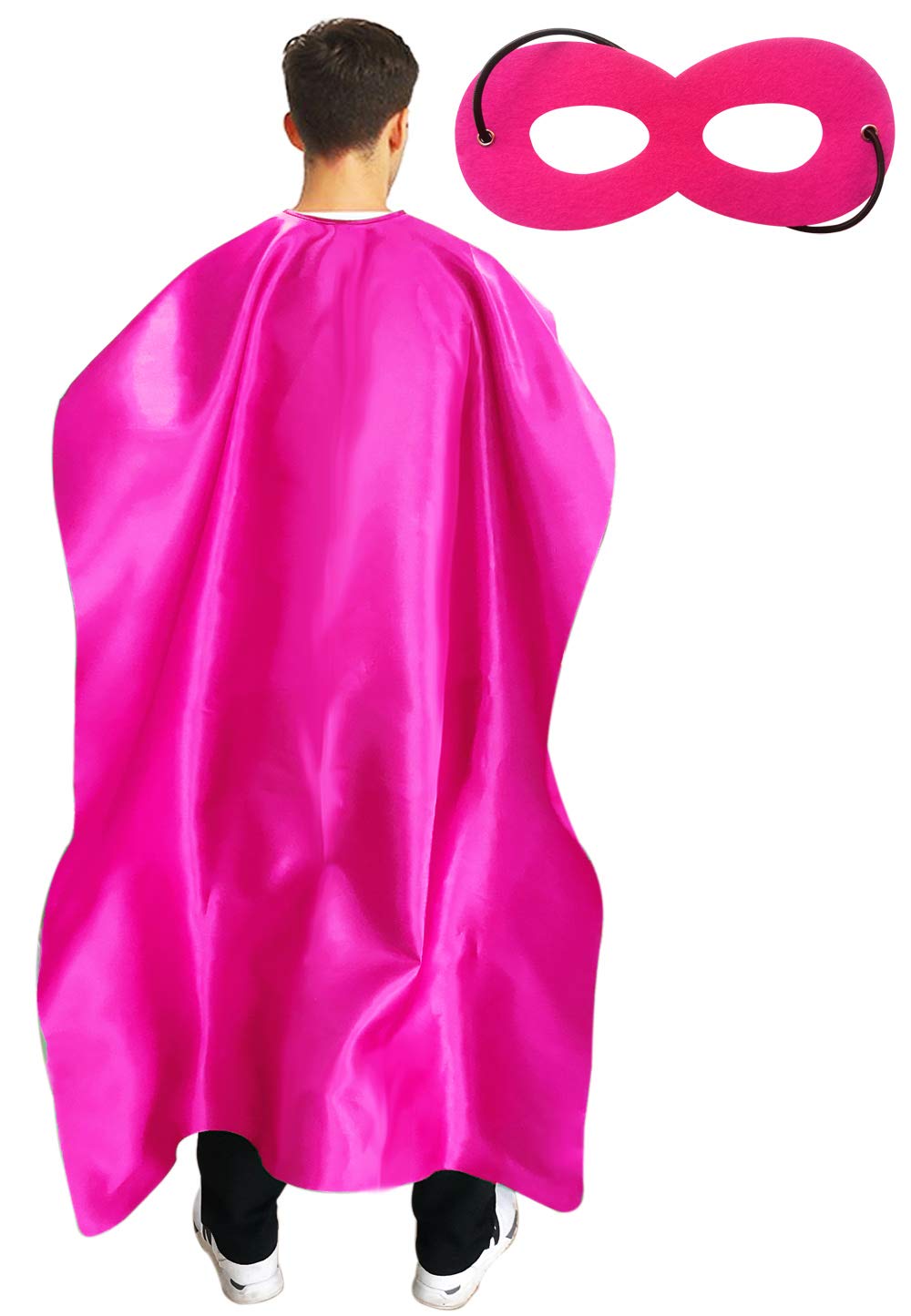 Adult Superhero Cape and Mask for Man and Woman - Halloween Vampire Capes Party Dress Up Superhero Costume