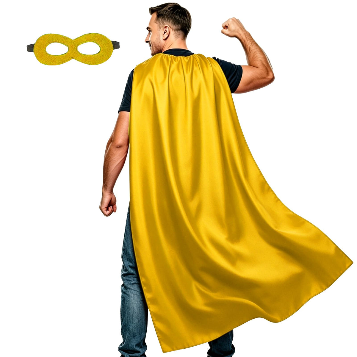 Adult Superhero Cape and Mask for Man and Woman - Halloween Vampire Capes Party Dress Up Superhero Costume Capes