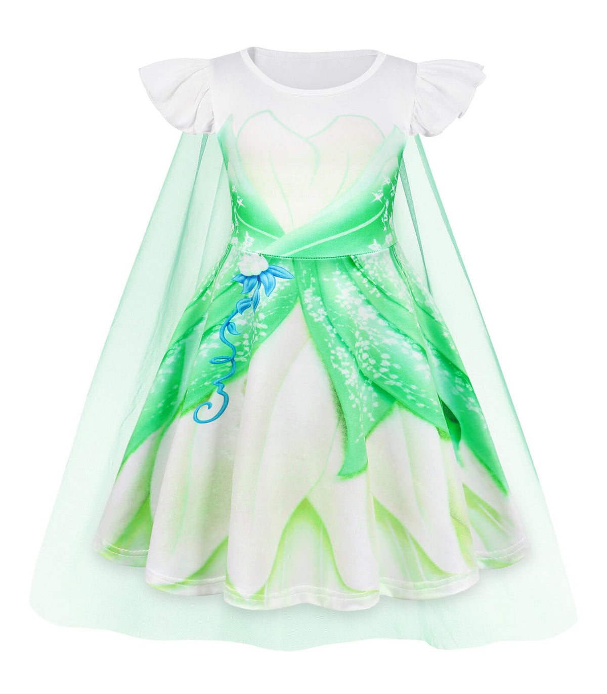 Princess Dress with Cape Girls Halloween Birthday Party Cosplay Costume