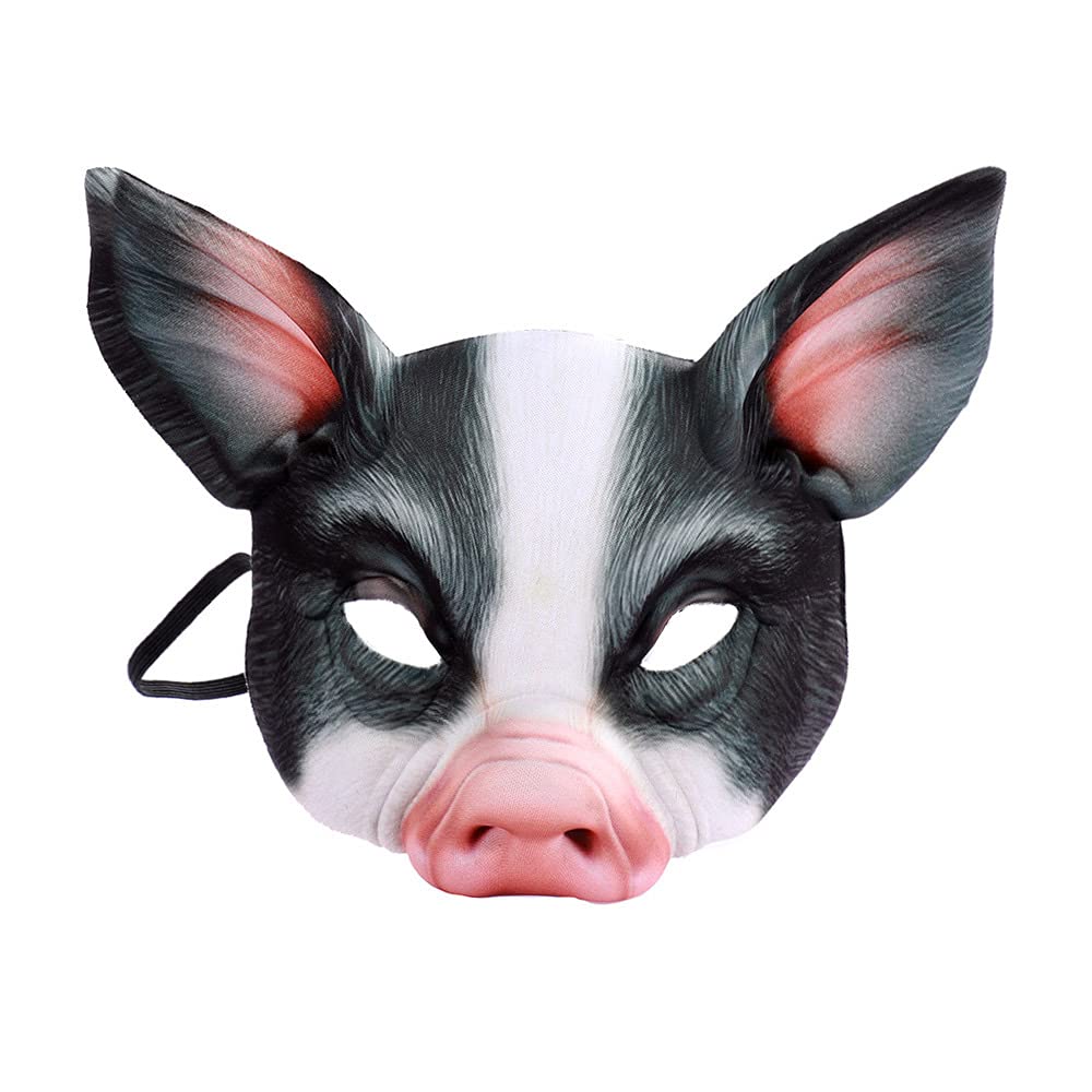 NewL Halloween 3D Animal Half Face Mask Masquerade for Women and Men