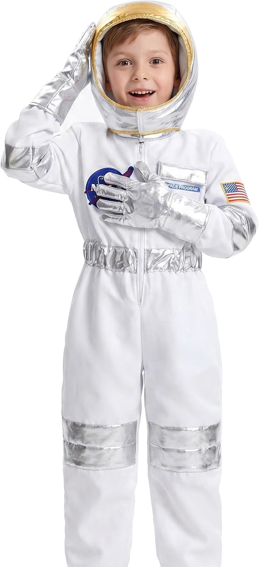 Pilot Costume Kids Astronaut Costume for Boys Girls Space Pretend Dress Up Cosplay Birthday Gifts Halloween