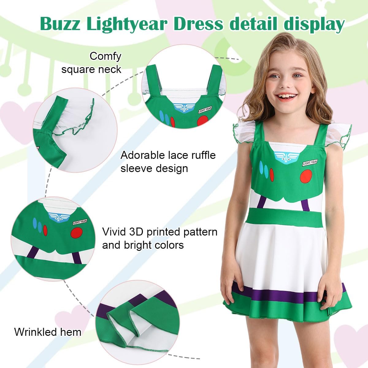 Girls Princess Dress Up Halloween Cosplay Outfits Christmas Birthday Gifts