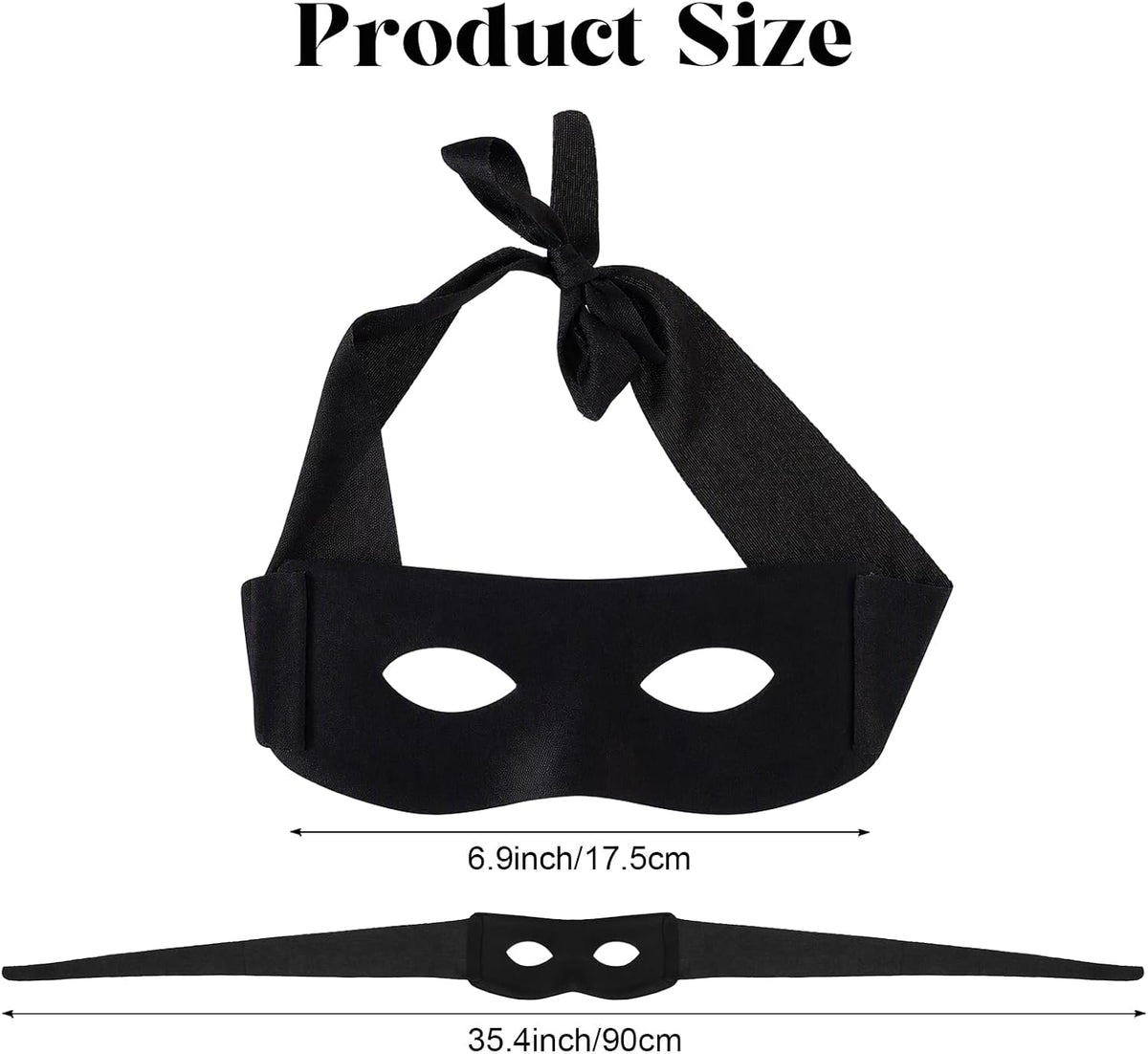 Yookat Black Eye Mask Masquerade Bandit Mask Halloween Costume Accessories