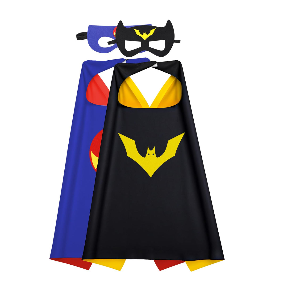Kids Capes and Masks Boys Girls Costumes for Halloween Christmas Cosplay Dress Up