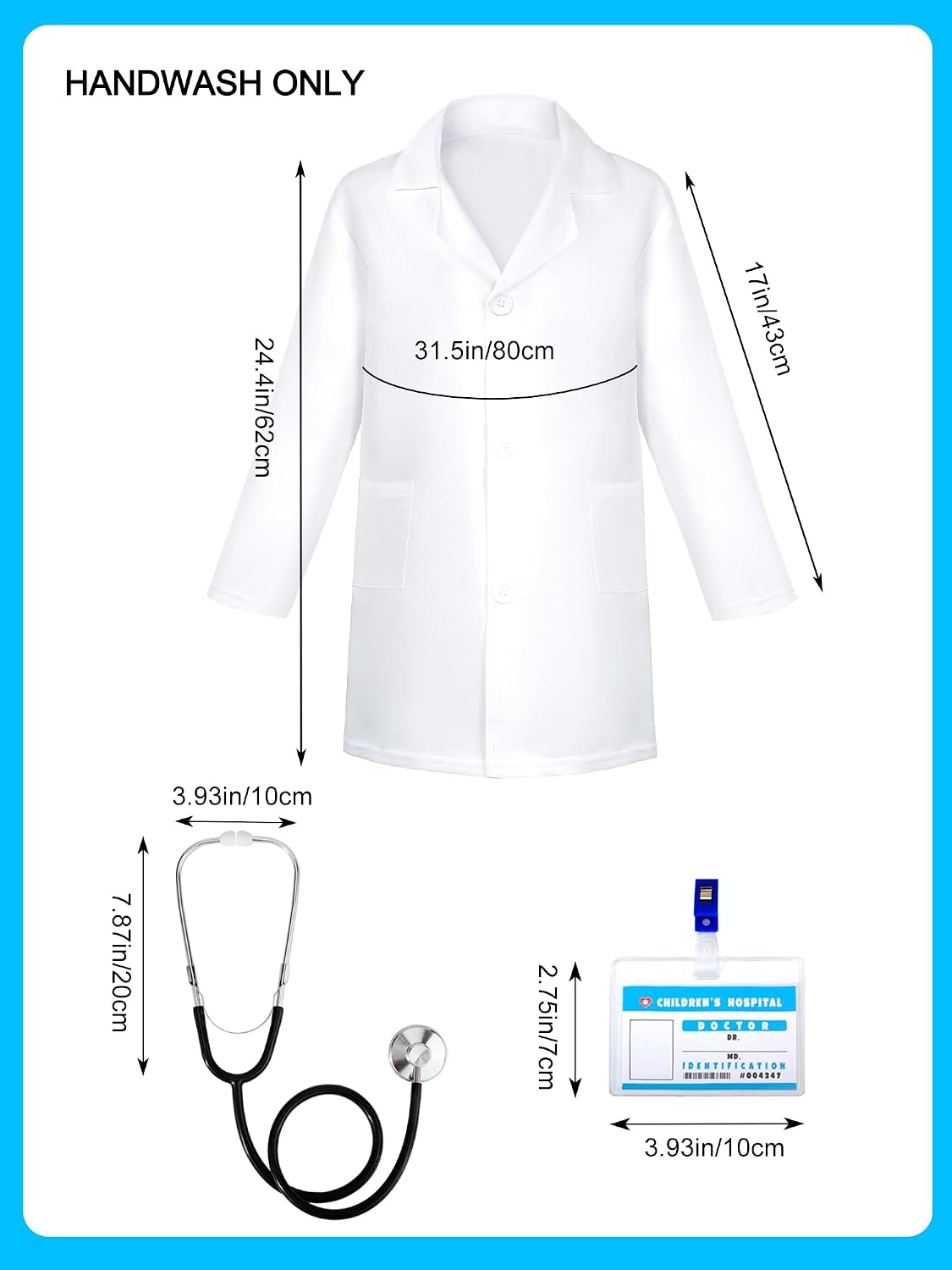 Liberry Doctor Kit for Toddlers 3 4 5 6 Years Old, White