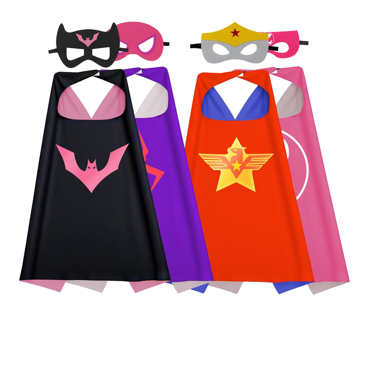 Kids Capes and Masks Boys Girls Costumes for Halloween Christmas Cosplay Dress Up
