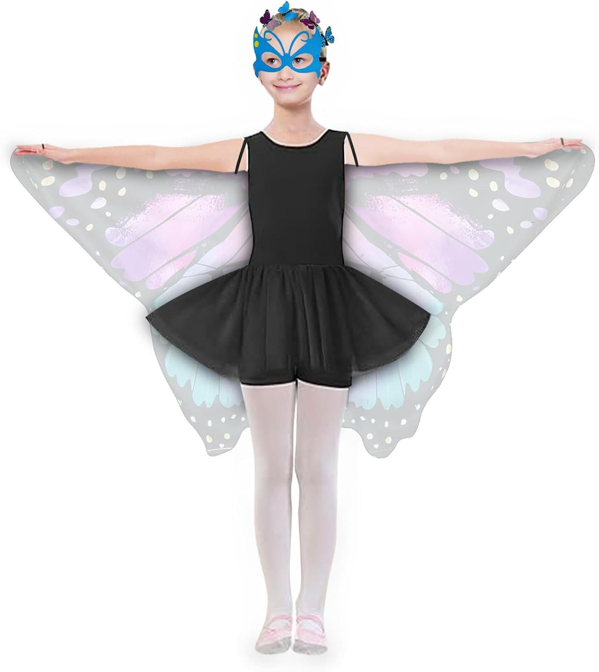 Niurui Kids Fairy Butterfly Wings Costume for Girls Halloween Toddler Dress Up Play Costumes Christmas Party Favors Gifts