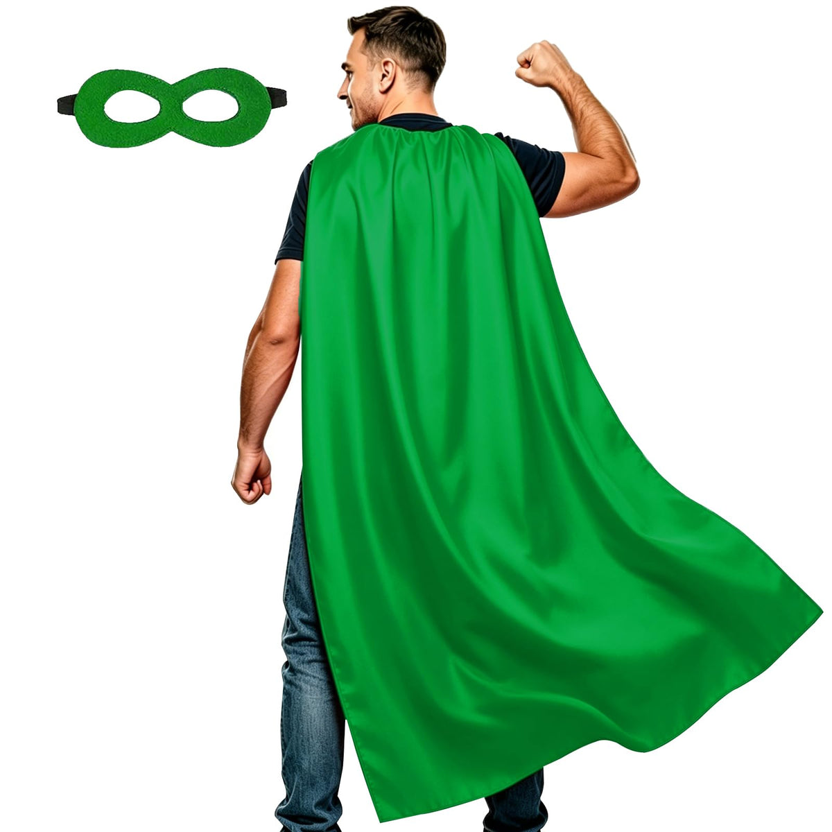 Adult Superhero Cape and Mask for Man and Woman - Halloween Vampire Capes Party Dress Up Superhero Costume Capes