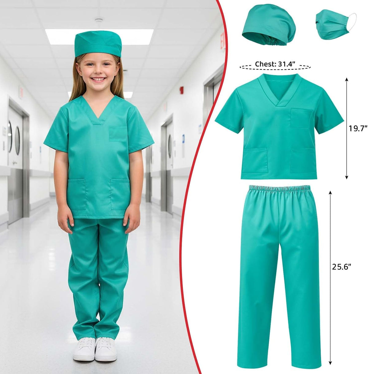 4 in 1 Toddler Dress Up Clothes 3-8 Year Career Dress Up Doctor Astronaut Police Vest Fireman Costume Kids Pretend Play Toys Christmas Birthday Gifts 3 4 5 6 7 year old Boy Toys Halloween Costumes