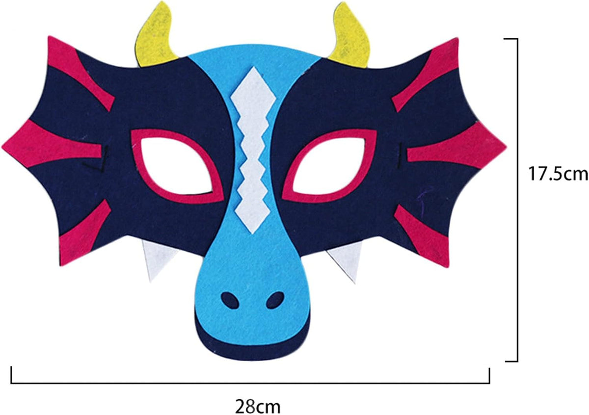 10PCS Cartonn Dragon Dinosaur Theme Animal Face Costume Party Favors Dress Up Costume Set
