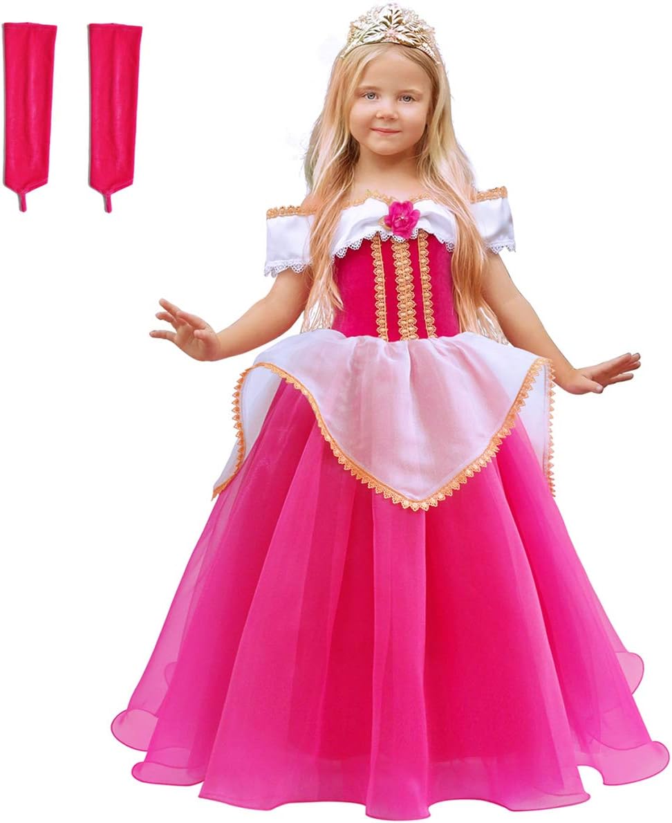 Girls Cinderella Costumes Halloween Princess Dress Up Fancy Birthday Party Ball Gown