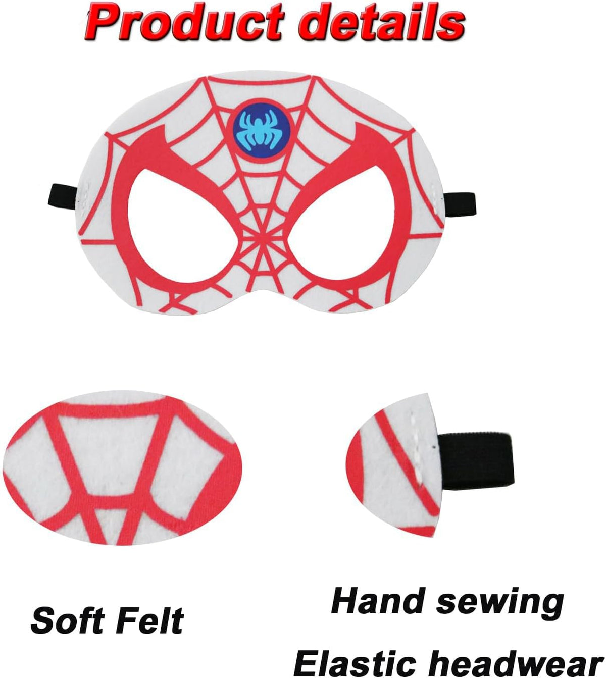 Superhero Masks - 16 Pack Kids Dress Up Party Masks for Halloween & Cosplay