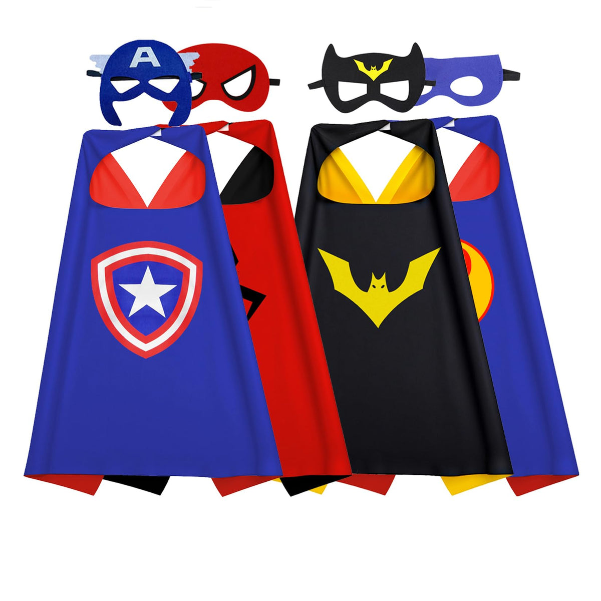 Kids Capes and Masks Boys Girls Costumes for Halloween Christmas Cosplay Dress Up