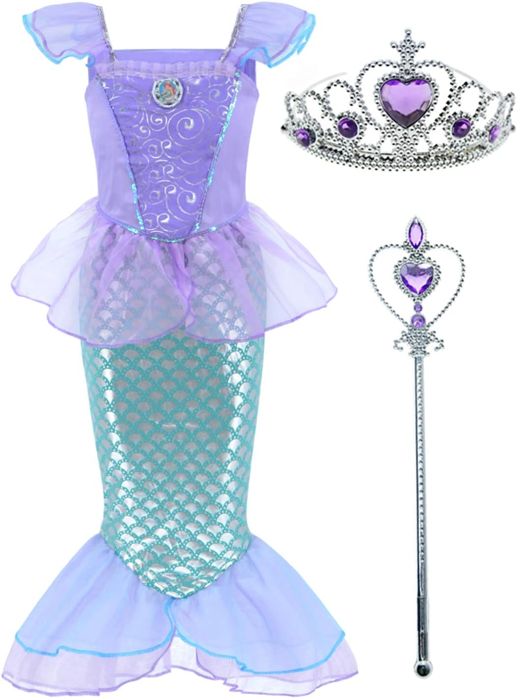 Little Mermaid Ariel Costume for Girls Dress Up