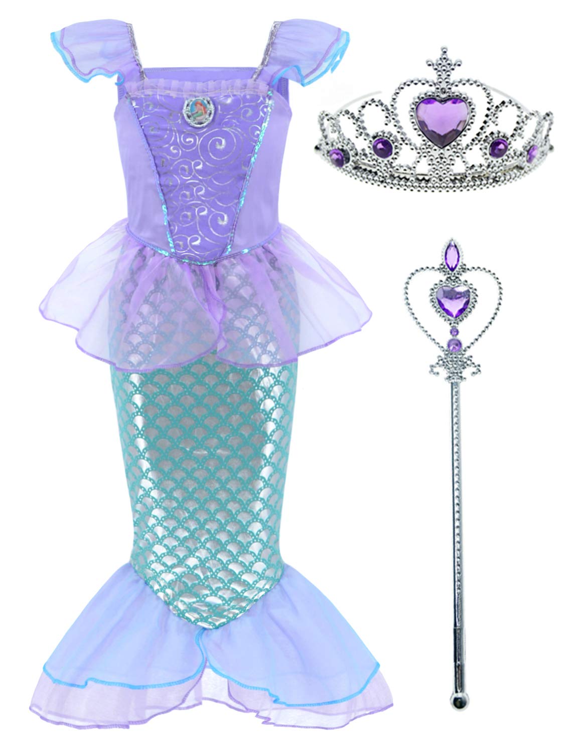 Little Mermaid Ariel Costume for Girls Dress Up