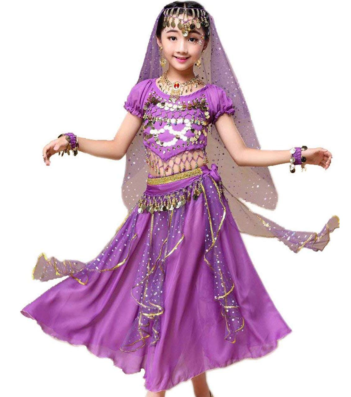 Astage Girl Belly Dance Sequin Indian Dance Costume Halloween Wear Carnival Sets
