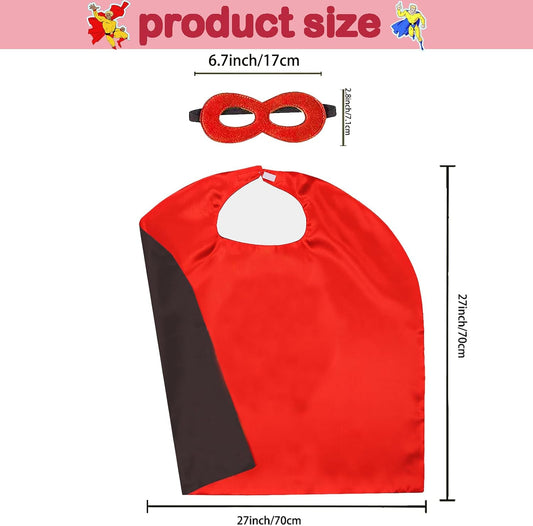 Halloween Capes and Mask for Kids 4-10 Year Double Side cape Costume Cosplay Dress Up Kids Cape Toy for Boys