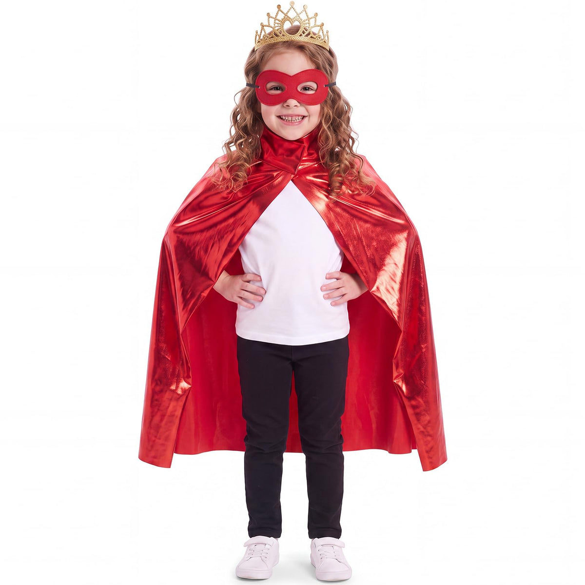 Skicuff 2pcs Halloween Kids Cape and Mask for Hero Party