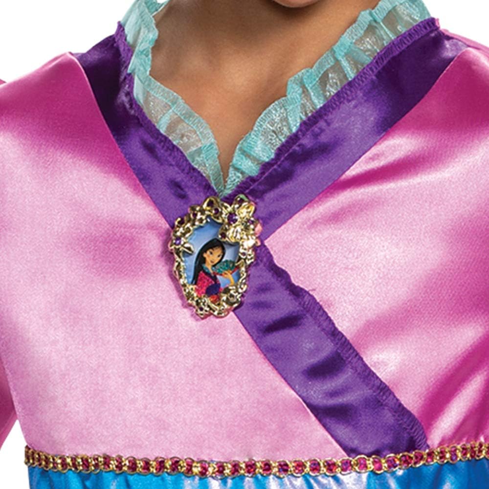 Disguise Disney Princess Mulan Costume Dress for Girls, Children's Character Dress Up Outfit, Classic Kids Size Extra Small (3T-4T) Pink (14039M)