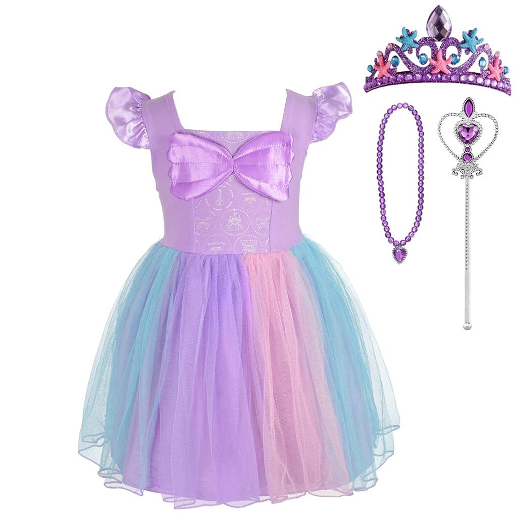Dressy Daisy Princess Dress Up Clothes Halloween Fancy Party Tulle Skirt Summer Outfit for Baby & Toddler Girls