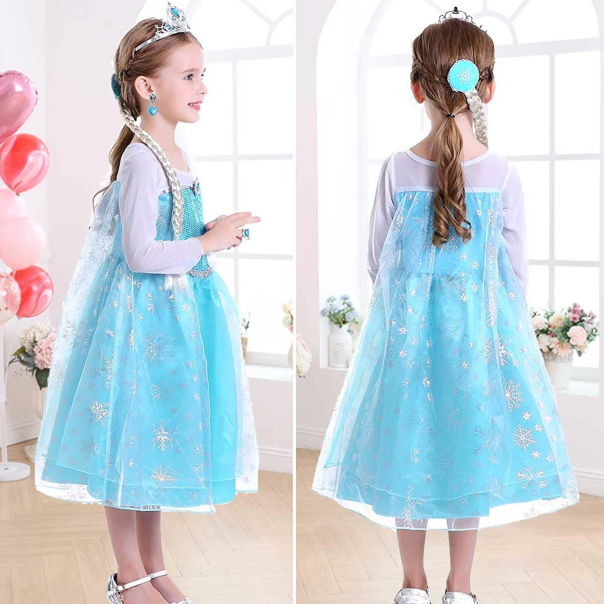 iTVTi Little Girls Blue Princess Dress up with Cape