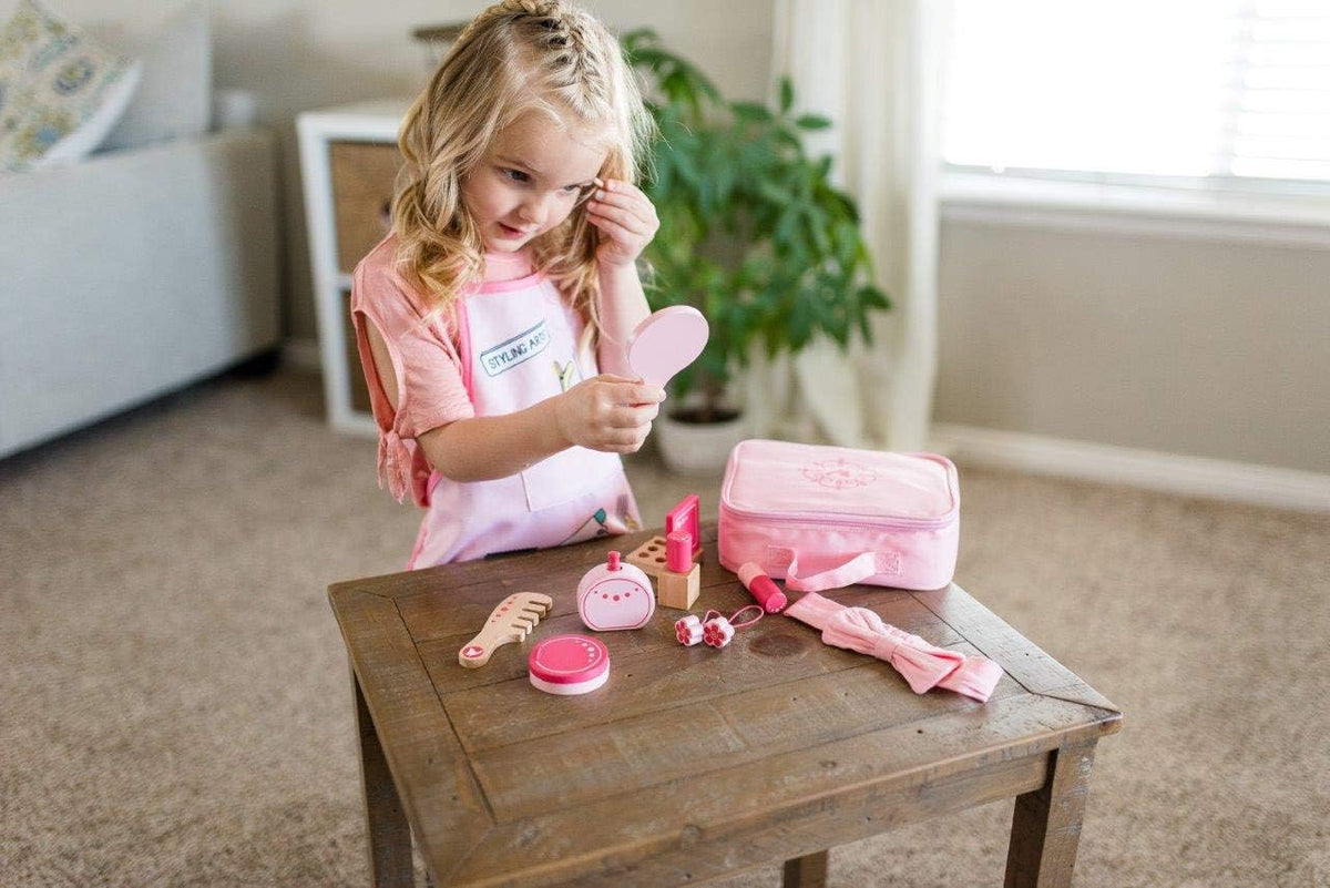 Little Adventures Roleplay Apron Dress Up Sets (Beauty Salon) - Machine Washable Child Party and Pretend Play Sets