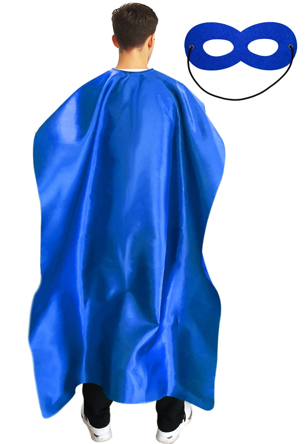 Adult Superhero Cape and Mask for Man and Woman - Halloween Vampire Capes Party Dress Up Superhero Costume