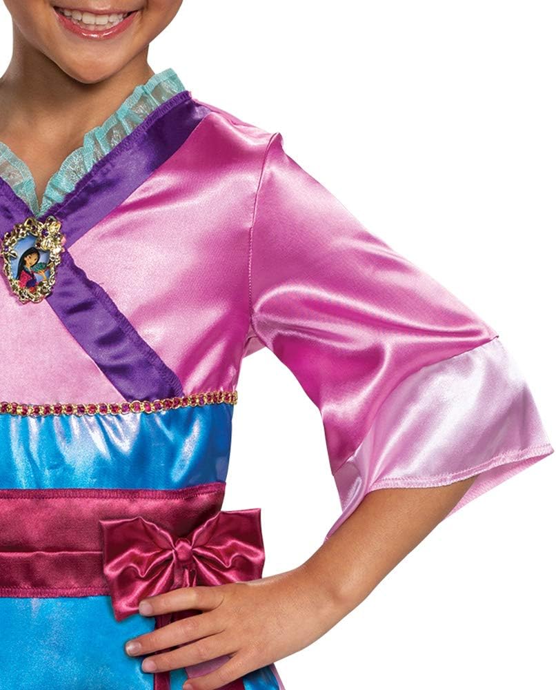 Disguise Disney Princess Mulan Costume Dress for Girls, Children's Character Dress Up Outfit, Classic Kids Size Extra Small (3T-4T) Pink (14039M)