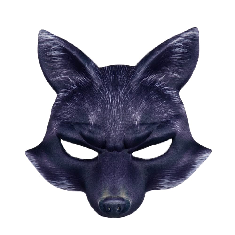 NewL Halloween 3D Animal Half Face Mask Masquerade for Women and Men