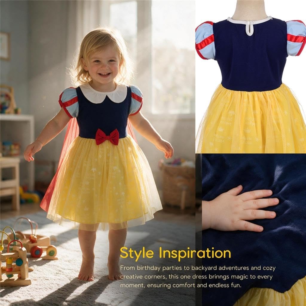 Dressy Daisy Princess Dress Up Clothes Halloween Fancy Party Tulle Skirt Summer Outfit for Baby & Toddler Girls