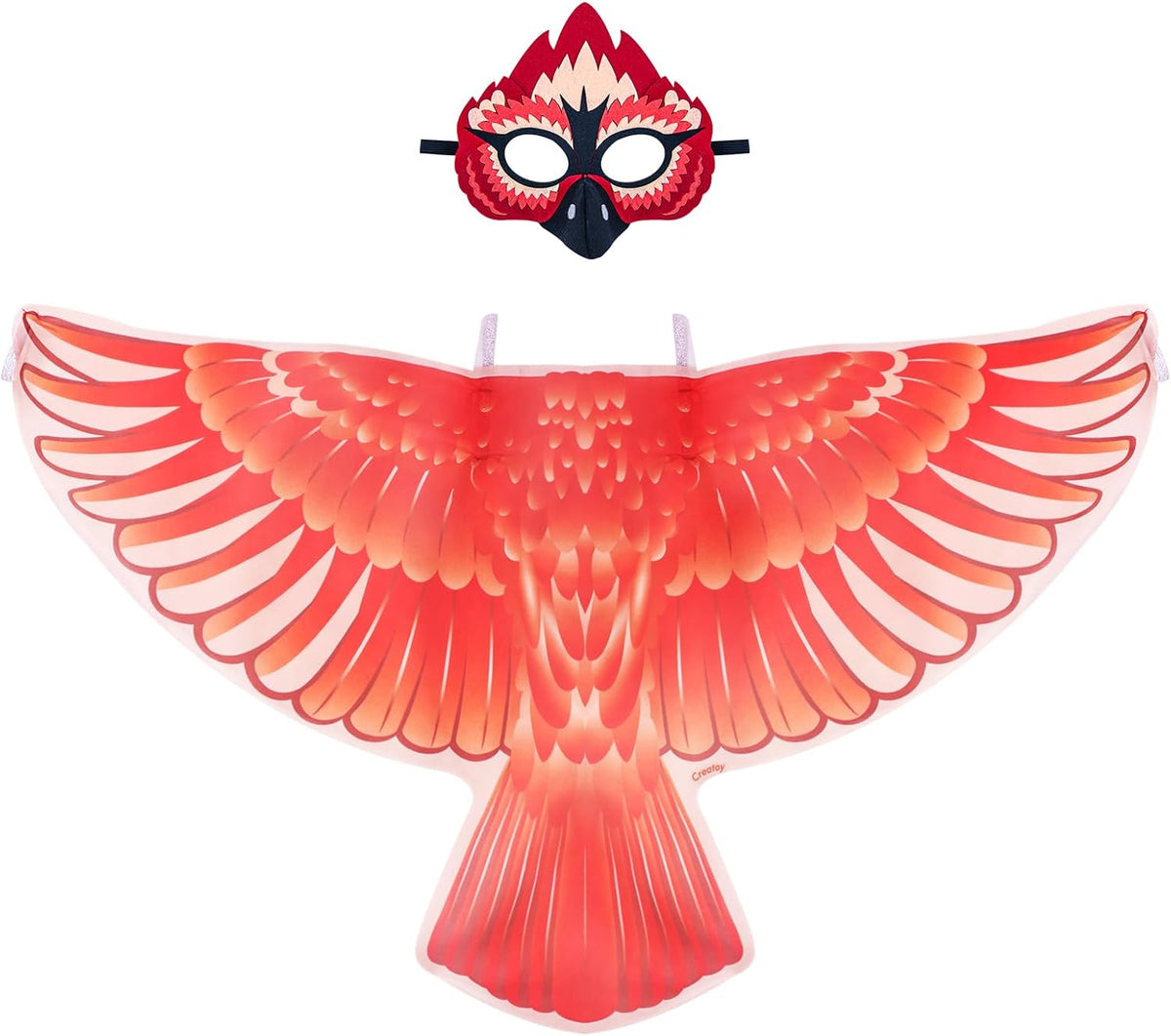 Bird-Costume for Kids Double Sided Eagle Parrot Owl Dress Up Wings for Boys Girls with Masks Party Favors Toys Gifts