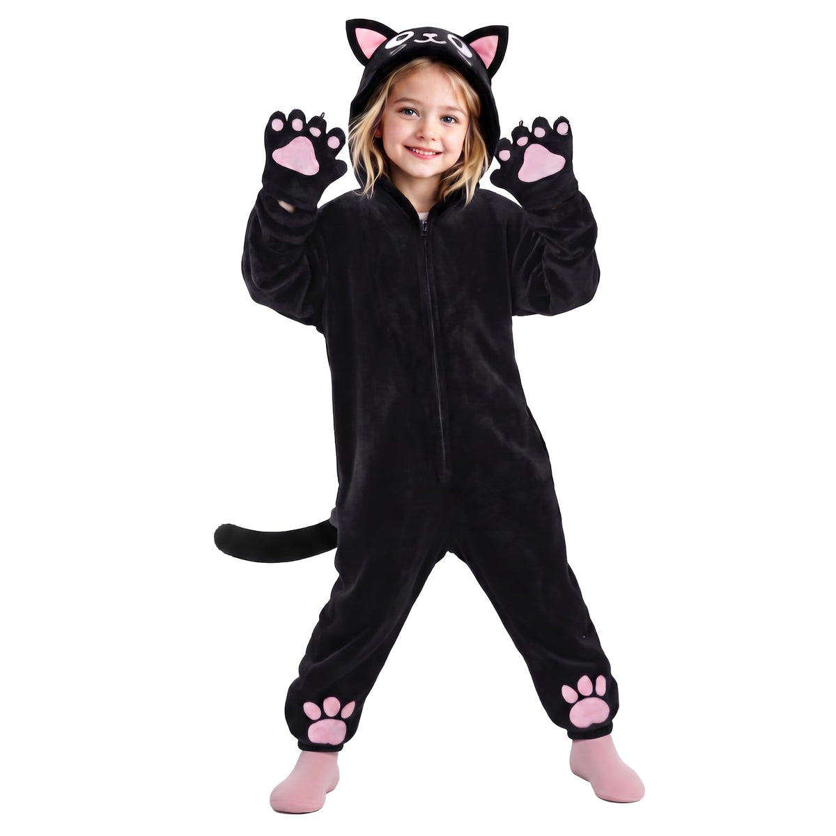 Black Cat Costume for Girls, Halloween Costumes for Kids Dress Up