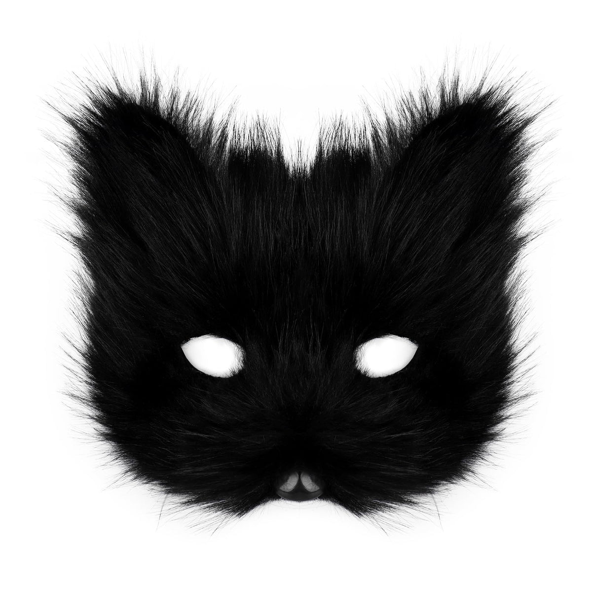 Animal Fox Wolf Mask Halloween Party Cosplay Costumes Props Plush Cat Half Face Masks Carnival Christmas Masquerade
