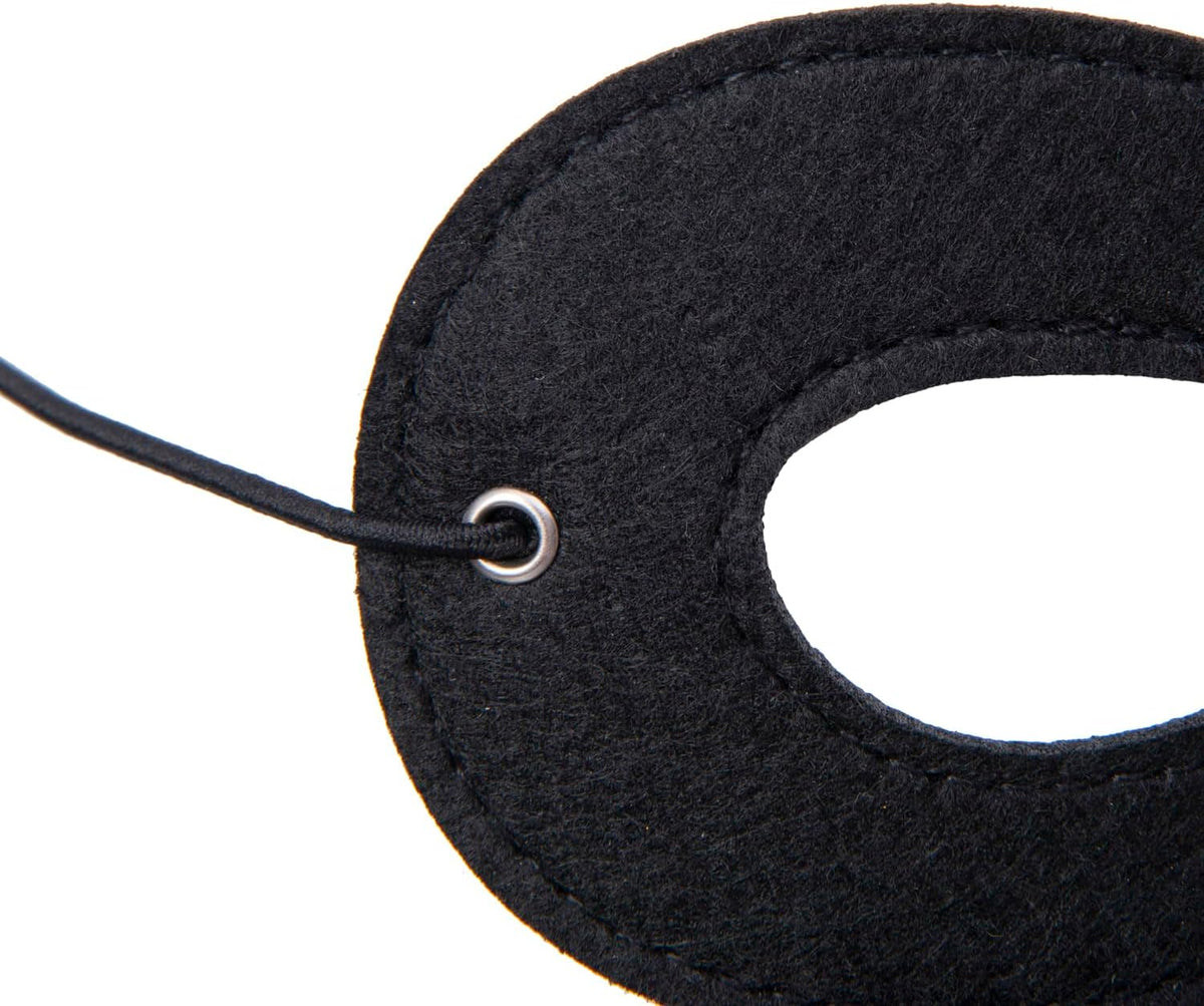 2 Pieces Black Felt Eye Mask,Halloween Costumes Masquerade Half Mask Cosplay Party Supplies for Adult Kids