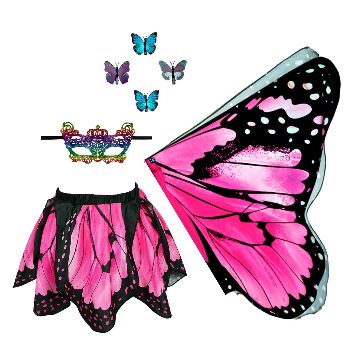 Niurui Kids Fairy Butterfly Wings Costume for Girls Halloween Toddler Dress Up Play Costumes Christmas Party Favors Gifts