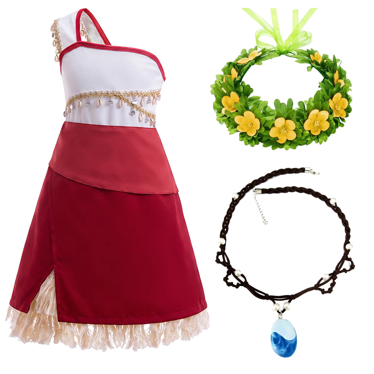 Princess Costume for Girls, Adventure Costume Princess Dress with Accessories, Kids Halloween Princess Dress Up
