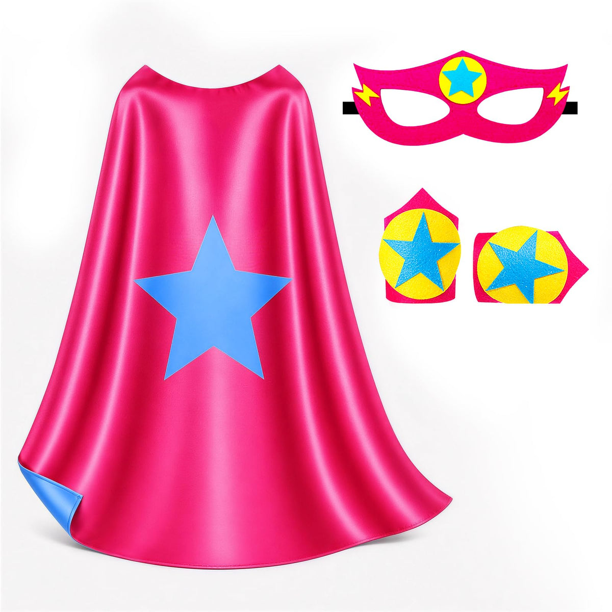 iROLEWIN Kids-Superhero-Cape and Mask for Boys-Girls Super-Hero-Costumes