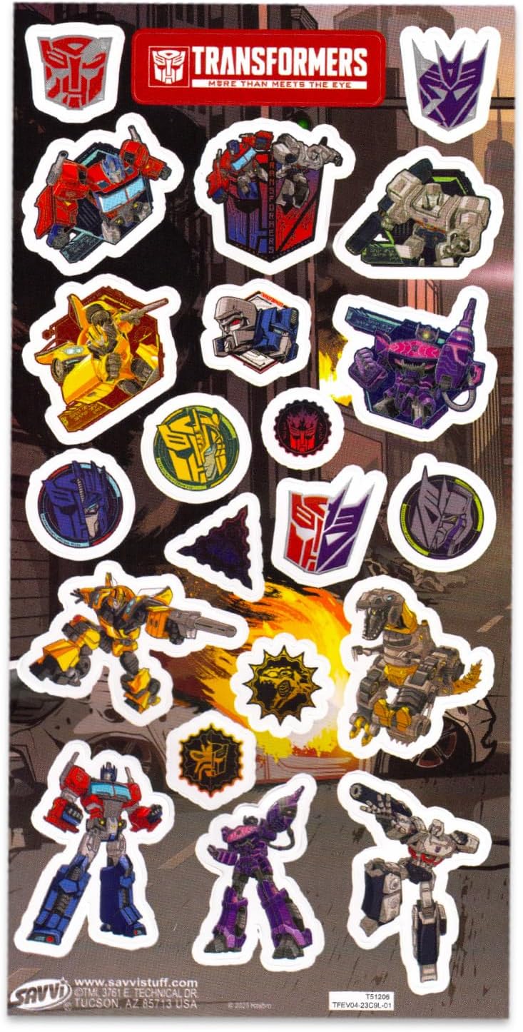 Transformers Masks for Kids 2 Pack Set - Bundle with Optimus Prime and Bumblebees Masks for Dress Up Pretend Play Plus Stickers, More | Transformers Costume Accessories