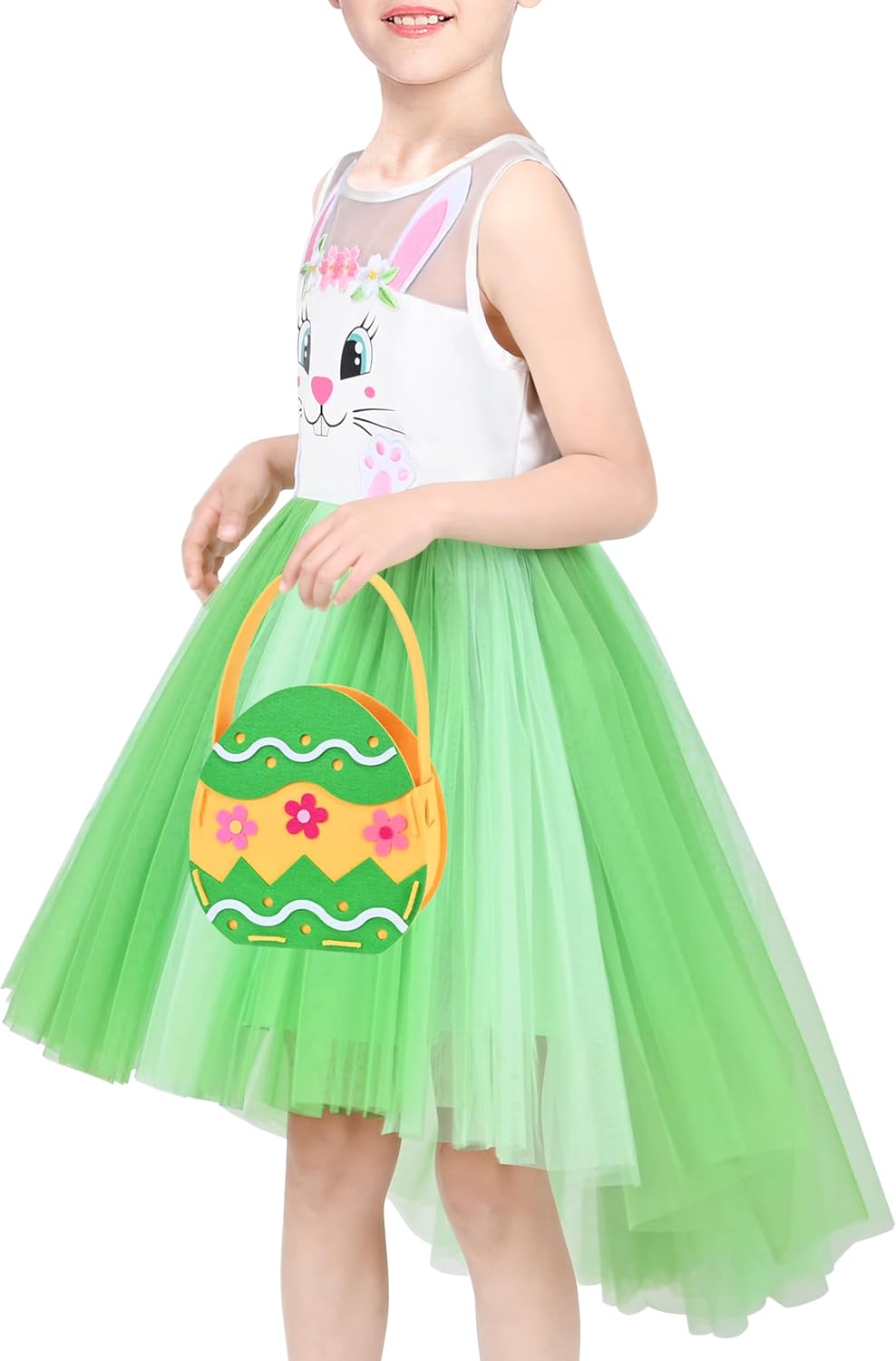 Sunny Fashion Girls Dress Unicorn Rainbow Tulle Unicorn Headband Party Size 4-10