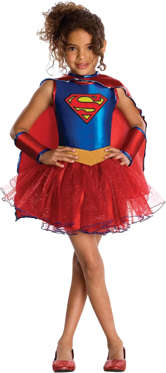 Rubies at Party City DC Comics Superheroes: Supergirl Costume Dress for Kids, Girl's Medium