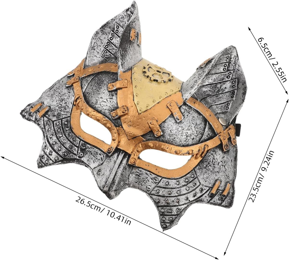 Halloween Steampunk Fox Mask: Half Face Animal Costume Prop for Carnival