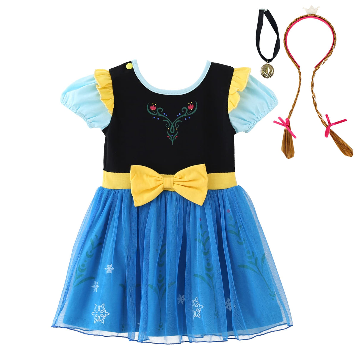 Dressy Daisy Princess Dress Up Clothes Halloween Fancy Party Tulle Skirt Summer Outfit for Baby & Toddler Girls