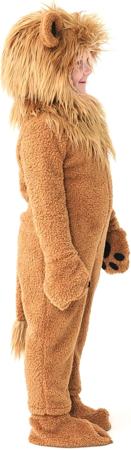 Kids Lion Costume,Boys Lion Onesie Halloween Animal Costume