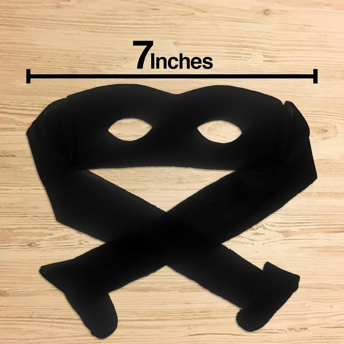 Black Bandit Mask | Black Eye Mask Costume | Masquerade Half Masks | Villian Dress Up Accessories | Superhero Costumes Accessories | Ninja Eye Masks | Masquerade Costume Accessory | 7"