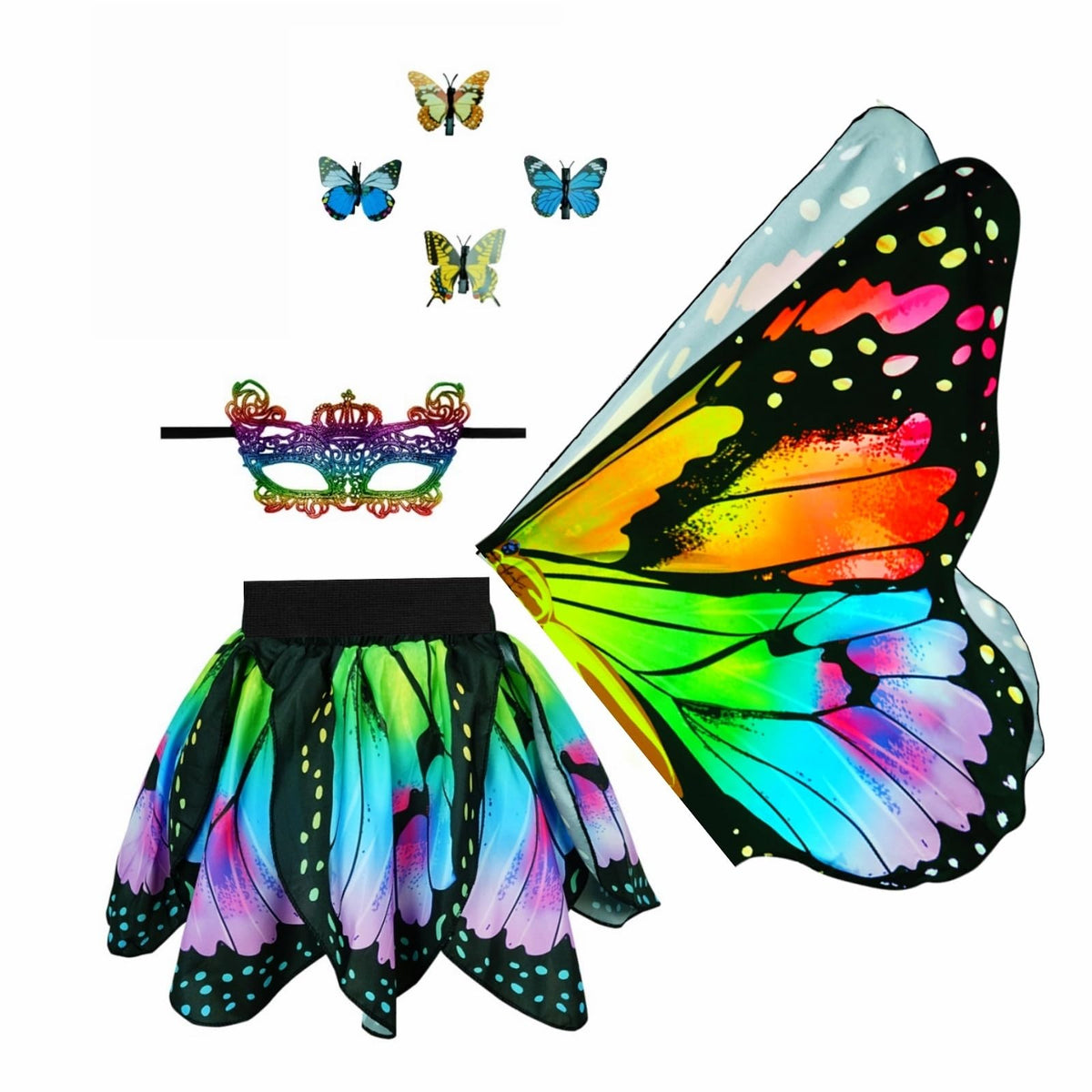 Niurui Kids Fairy Butterfly Wings Costume for Girls Halloween Toddler Dress Up Play Costumes Christmas Party Favors Gifts