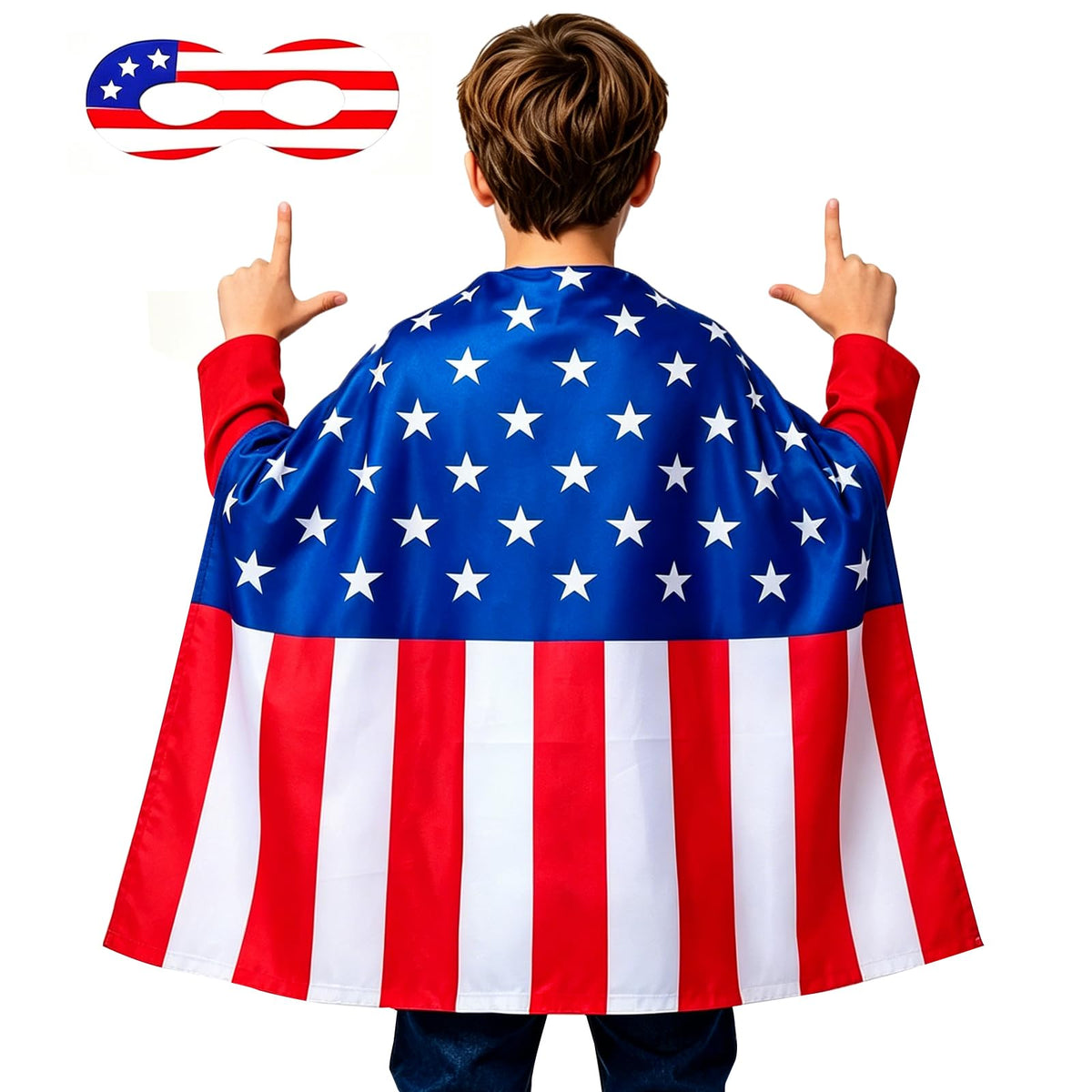 Halloween Capes and Mask for Kids 4-10 Year Double Side cape Costume Cosplay Dress Up Kids Cape Toy for Boys